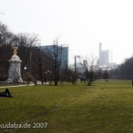 Musiker-Denkmal im Großen Tiergarten in Berlin-Tiergarten von Rudolf Siemering aus dem Jahr 1904, Fernansicht