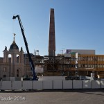 Sanierungsarbeiten am Obelisken auf dem Alten Markt im Jahr 2014