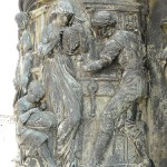 Reiterdenkmal König Johann von Sachsen in Dresden, Detailansicht des Sockels