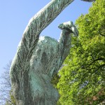 Frauenakt "Der Morgen" aus Bronze von Georg Kolbe aus dem Jahr 1925 in den Ceciliengärten, Detailansicht