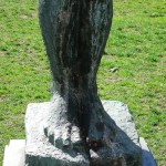 Frauenakt "Der Morgen" aus Bronze von Georg Kolbe aus dem Jahr 1925 in den Ceciliengärten, Detailansicht