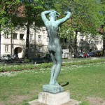 Frauenakt "Der Morgen" aus Bronze von Georg Kolbe aus dem Jahr 1925 in den Ceciliengärten, Gesamtansicht