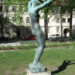Frauenakt "Der Morgen" aus Bronze von Georg Kolbe aus dem Jahr 1925 in den Ceciliengärten, Gesamtansicht