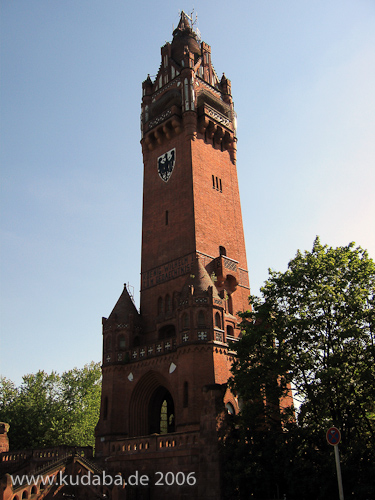Der Grunewaldturm in Berlin-Charlottenburg zum Gedenken an Kaiser Wilhelm I., ein Werk von Franz-Heinrich Schwechten aus den Jahren 1897 - 1898.