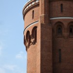 Wasserturm Tempelhofer Berg in Berlin-Kreuzberg im Stil des Historismus bzw. der Neogotik, Detailansicht