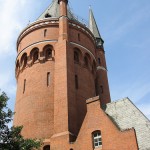 Wasserturm Tempelhofer Berg in Berlin-Kreuzberg im Stil des Historismus bzw. der Neogotik, Turmansicht