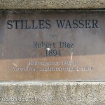 Brunnen "Stilles Wasser" in Dresden von Robert Diez, Informationstafel
