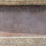 Brunnen "Stürmische Wogen" in Dresden von Robert Diez von 1894, Informationstafel