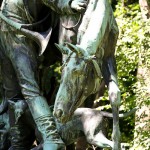 Denkmal "Fuchsjagd um 1900" von Wilhelm Haverkamp im Großen Tiergarten in Berlin-Mitte von 1904