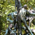 Denkmal "Fuchsjagd um 1900" von Wilhelm Haverkamp im Großen Tiergarten in Berlin-Mitte von 1904