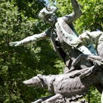 Denkmal "Hasenhetze um 1750" im Großen Tiergarten in Berlin-Mitte von Max Baumbach von 1904