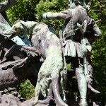 Denkmal "Hasenhetze um 1750" im Großen Tiergarten in Berlin-Mitte von Max Baumbach von 1904