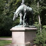 Denkmal "Fuchsjagd um 1900" von Wilhelm Haverkamp im Großen Tiergarten in Berlin-Mitte von 1904, Gesamtansicht