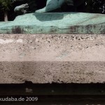 Denkmal "Fuchsjagd um 1900" von Wilhelm Haverkamp im Großen Tiergarten in Berlin-Mitte von 1904, Detailansicht