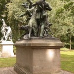 Denkmal "Hasenhetze um 1750" im Großen Tiergarten in Berlin-Mitte von Max Baumbach von 1904, Gesamtansicht