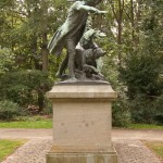 Denkmal "Hasenhetze um 1750" im Großen Tiergarten in Berlin-Mitte von Max Baumbach von 1904, Gesamtansicht