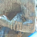 Bronzeskulptur "Ringergruppe" im Volkspark Rehberge in Berlin-Wedding von Wilhelm Haverkamp von 1906, Detailansicht