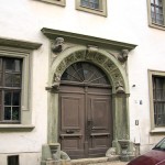 Haus Peterstraße 10 in Görlitz im Stil der Renaissance von 1578, Detailansicht vom Eingangsportal