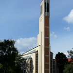 Gustav-Adolf-Kirche in Berlin-Charlottenburg von Otto Bartning, erbaut 1932 - 1934, Gesamtansicht