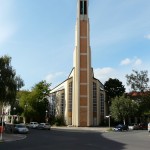 Gustav-Adolf-Kirche in Berlin-Charlottenburg von Otto Bartning, erbaut 1932 - 1934, Gesamtansicht