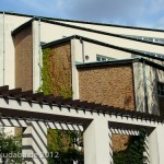 Gustav-Adolf-Kirche in Berlin-Charlottenburg von Otto Bartning, erbaut 1932 - 1934, Detailansicht des Kirchenschiffs