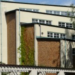 Gustav-Adolf-Kirche in Berlin-Charlottenburg von Otto Bartning, erbaut 1932 - 1934, Detailansicht des Kirchenschiffs