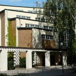 Gustav-Adolf-Kirche in Berlin-Charlottenburg von Otto Bartning, erbaut 1932 - 1934, Detailansicht des Kirchenschiffs