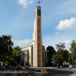 Gustav-Adolf-Kirche in Berlin-Charlottenburg von Otto Bartning, erbaut 1932 - 1934, Gesamtansicht