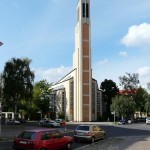 Gustav-Adolf-Kirche in Berlin-Charlottenburg von Otto Bartning, erbaut 1932 - 1934, Gesamtansicht