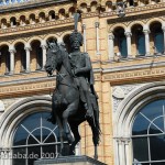 Reitdenkmal Ernst-August I. auf dem Bahnhofsvorplatz in Hannover von Christian Daniel Rauch und Albert Wolff von 1861, Detailansicht der Reiterskulptur