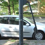 Schwengelpumpe in der Corkerstraße in Berlin-Wedding, Gesamtansicht