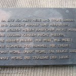 Weserliedanlage in Hann.-Münden, Detailansicht der Tafel mit dem Weserlied