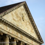 Stadthalle im Stil des Neoklassizismus von Ernst Rothe und Max Hummel in Kassel, Detailansicht
