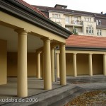 Stadthalle im Stil des Neoklassizismus von Ernst Rothe und Max Hummel in Kassel, Rückseite
