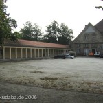 Stadthalle im Stil des Neoklassizismus von Ernst Rothe und Max Hummel in Kassel, Rückseite