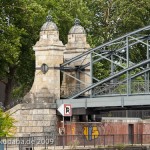 Brücke Siemenssteg in Berlin-Charlottenburg, Brückenpfeiler am Ostufer