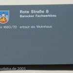 Haus Rote Straße 8 in Göttingen, Informationstafel