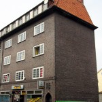 Haus Hospitalstraße 18 in Göttingen im expressionistischen Stil, erbaut 1919 von Georg Rott, Teilansicht