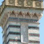 Dampfmaschinenhaus in Potsdam für Sanssouci von Ludwig Persius in Potsdam, Detailansicht des Schornsteins im Erscheinungsbild eines Minaretts