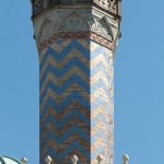 Dampfmaschinenhaus in Potsdam für Sanssouci von Ludwig Persius in Potsdam, Detailansicht des Schornsteins im Erscheinungsbild eines Minaretts