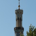 Dampfmaschinenhaus in Potsdam für Sanssouci von Ludwig Persius in Potsdam, Detailansicht des Schornsteins im Erscheinungsbild eines Minaretts