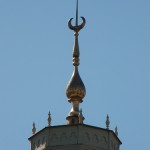 Dampfmaschinenhaus in Potsdam für Sanssouci von Ludwig Persius in Potsdam, Detailansicht des Schornsteins im Erscheinungsbild eines Minaretts