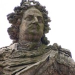 Denkmal des Großen Kurfürsten Friedrich Wilhelm Johann Georg Glume auf dem Schleusenplatz in Rathenow, Detailansicht von der Standfigur