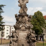 Denkmal des Großen Kurfürsten Friedrich Wilhelm Johann Georg Glume auf dem Schleusenplatz in Rathenow, Gesamtansicht