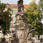 Denkmal des Großen Kurfürsten Friedrich Wilhelm Johann Georg Glume auf dem Schleusenplatz in Rathenow, Gesamtansicht