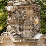 Denkmal des Großen Kurfürsten Friedrich Wilhelm Johann Georg Glume auf dem Schleusenplatz in Rathenow, Detailansicht