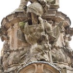 Denkmal des Großen Kurfürsten Friedrich Wilhelm Johann Georg Glume auf dem Schleusenplatz in Rathenow, Detailansicht