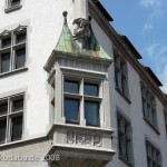 Bankgebäude in Ulm im Stil der Neorenaissance, Eckerker