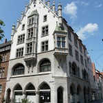 Bankgebäude in Ulm im Stil der Neorenaissance, Gesamtansicht