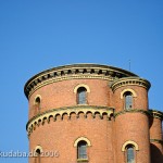 Ehemaliger Wasserturm an der Gaussstraße 11 im neoromanischen Stil von Paul Bratring in Berlin-Charlottenburg, Detailansicht